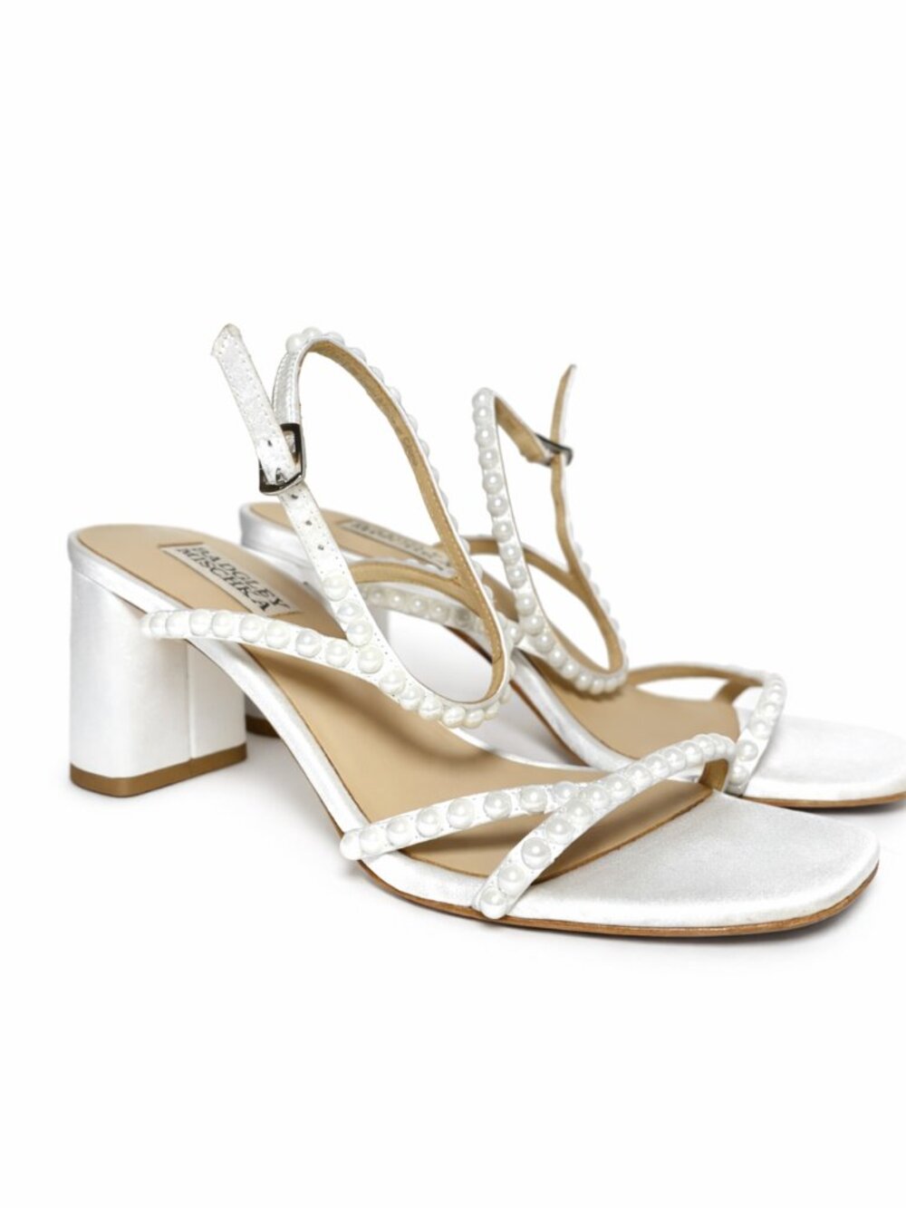 Badgley Mischka Giabella Satin Bridal Heel – Size 6.5